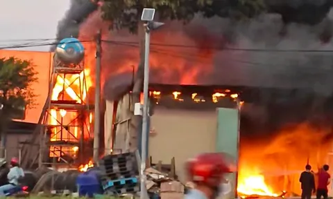 Cháy lớn tại kho phế liệu ở TP.HCM