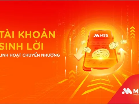 Sinh lời trên tài khoản MSB: Lợi suất hấp dẫn, chuyển nhượng linh hoạt