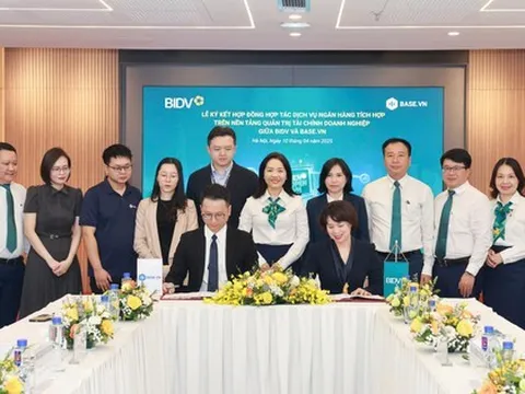 BIDV tích hợp dịch vụ ngân hàng trên nền tảng Base.vn
