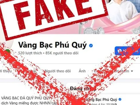 Page có tick xanh giả mạo Phú Quý lừa người mua bạc thỏi tại VN