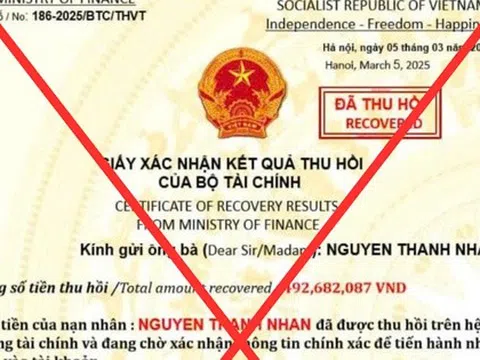 Cảnh báo giả mạo Bộ tài chính để lừa đảo