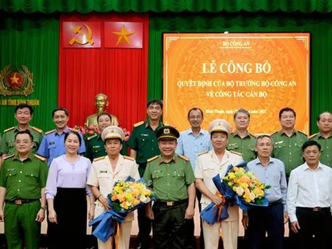 Hai Đại tá được tái bổ nhiệm chức danh Phó giám đốc Công an tỉnh Bình Thuận