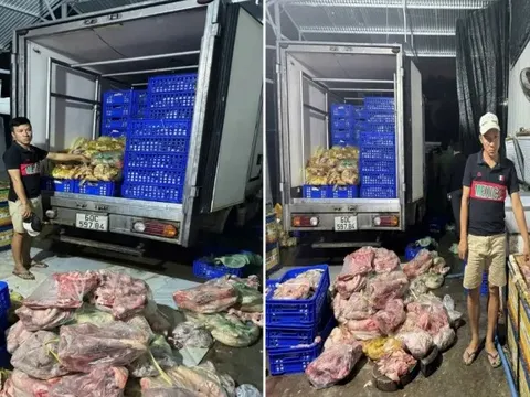 Bắt nhóm đối tượng tuồn hơn 4 tấn thịt lợn bệnh làm giò chả, cung cấp suất ăn công nghiệp