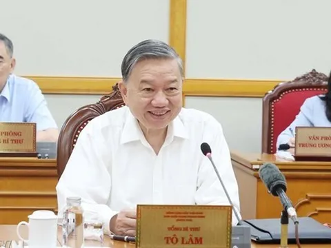 Tổng Bí thư Tô Lâm chủ trì họp về sắp xếp tổ chức bộ máy và đơn vị hành chính các cấp