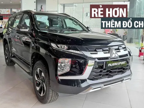Mitsubishi Pajero Sport 2025 giảm giá còn 1,13 tỷ đồng, đại lý bù thêm nhiều ‘option’ khuyết thiếu cạnh tranh Everest