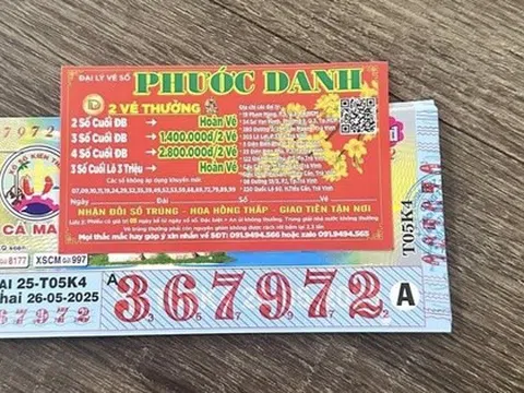 Một người ở Trà Vinh trúng giải độc đắc 13 tờ vé số