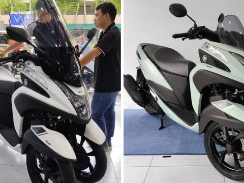 Vừa về Việt Nam xe tay ga Nhật cực lạ: Ăn xăng 2,5L/100km, xe có 3 bánh nhưng dùng bằng lái xe máy 2 bánh