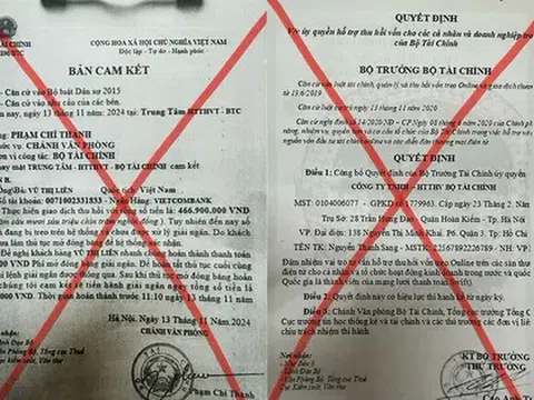 Lãnh đạo Bộ Tài chính bị giả mạo chữ ký, con dấu