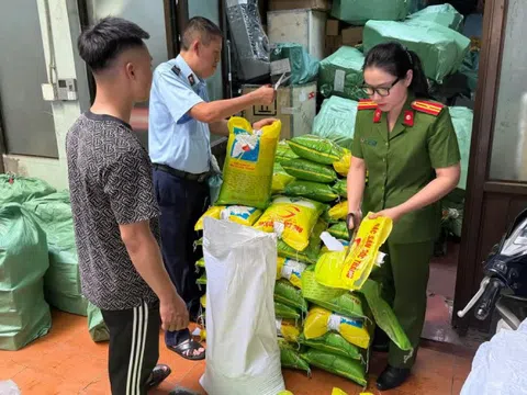 Giả thương hiệu gạo ST25, hai cửa hàng ở Hà Nội bị xử phạt, buộc tiêu hủy bao bì vi phạm
