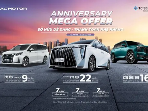 GAC MOTOR Việt Nam mừng sinh nhật 1 năm với ưu đãi hấp dẫn nhất từ trước đến nay
