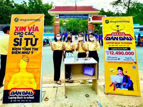 Thế Giới Di Động giữ chuỗi tiếp sức sĩ tử, tặng quà laptop 40 triệu cho thủ khoa