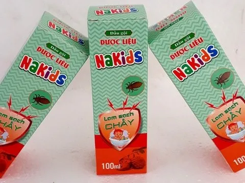 Ngừng ngay việc sử dụng lô dầu gội dược liệu Nakids làm sạch chấy