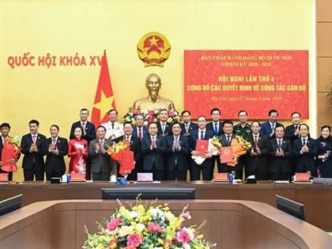 Công bố quyết định, nghị quyết của Bộ Chính trị, Ban Bí thư, UBTV Quốc hội về công tác nhân sự