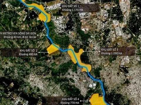 Sun Group đề xuất đầu tư làm 40km đường và metro ven sông Sài Gòn