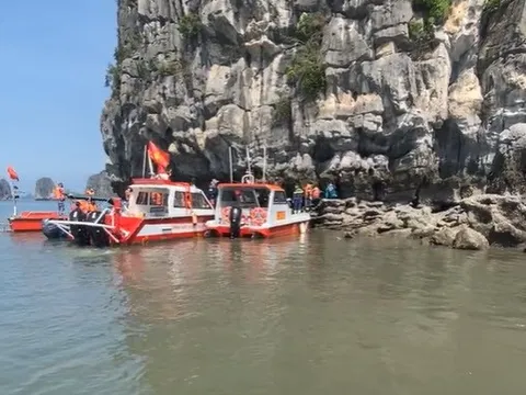 Hiện trường nơi phát hiện thi thể người cha mất tích sau khi cùng con trai đi tắm biển ở Quảng Ninh