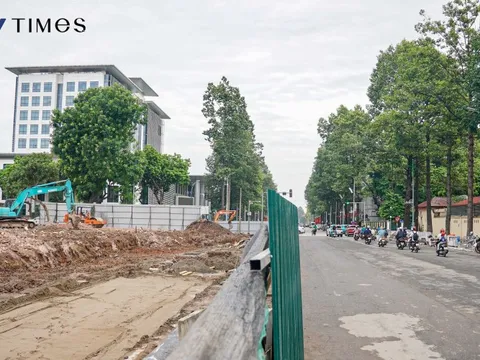 Tăng tốc thi công đường Hùng Vương trước thềm Đại lễ 2/9