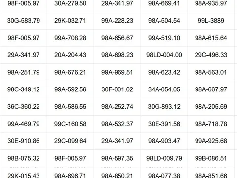 Các chủ xe vi phạm lỗi “rẽ trái” có biển số sau nhanh chóng nộp phạt nguội theo Nghị định 168