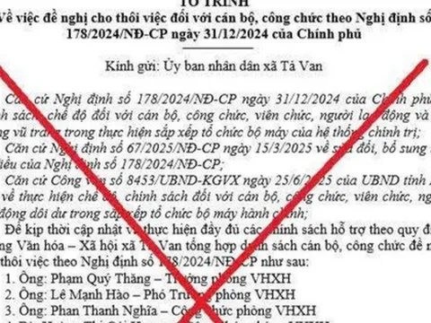 Thực hư tờ trình cho thôi việc 9 cán bộ khiến dư luận xôn xao