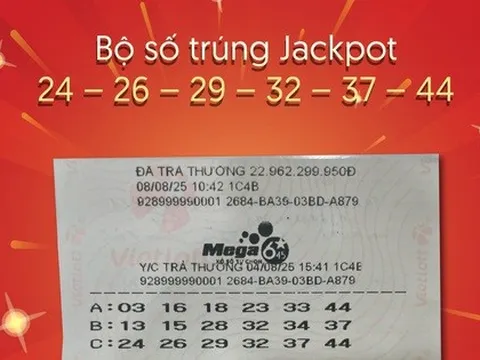 6 con số đổi đời người đàn ông trúng Vietlott Jackpot Mega 6/45 "khủng" ở Hà Nội