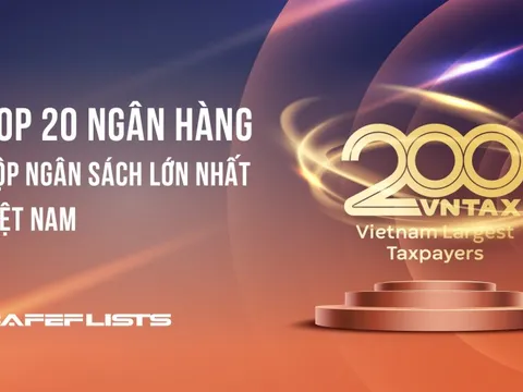 Công bố 20 Ngân hàng nộp ngân sách lớn nhất Việt Nam