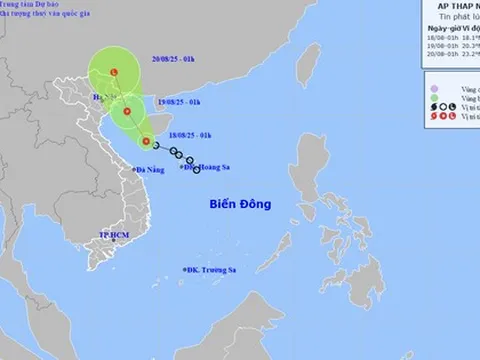 Tin mới nhất về áp thấp nhiệt đới trên Biển Đông