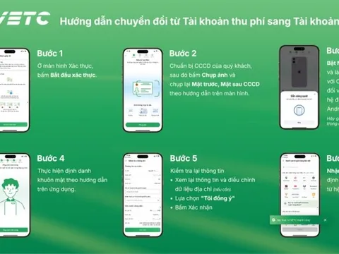 Cách chuyển VETC, ePass sang tài khoản giao thông đơn giản nhất trên điện thoại