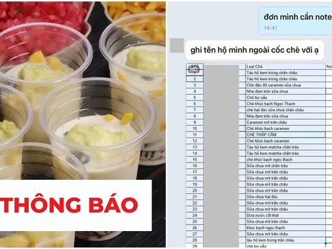 Đình chỉ công tác nhân viên "đặt 30 cốc chè bắt ghi tên từng người", nam shipper chấm dứt công việc gắn bó 2 năm