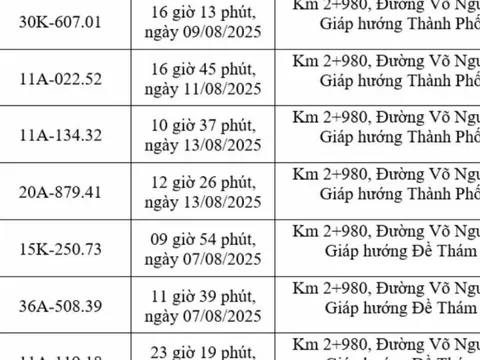 Loạt chủ xe có biển số sau nhanh chóng nộp phạt nguội theo Nghị định 168