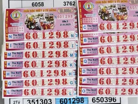 Mua vé số thường xuyên, 1 công nhân trúng 14 tờ giải độc đắc