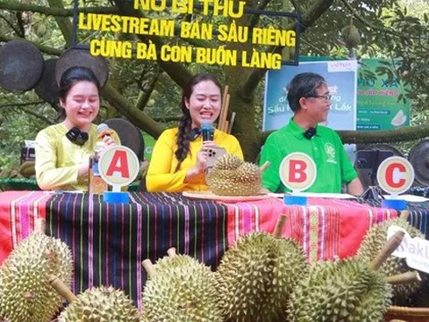 Nữ bí thư xã tham gia livestream, giúp nông dân bán gần 60 tấn sầu riêng