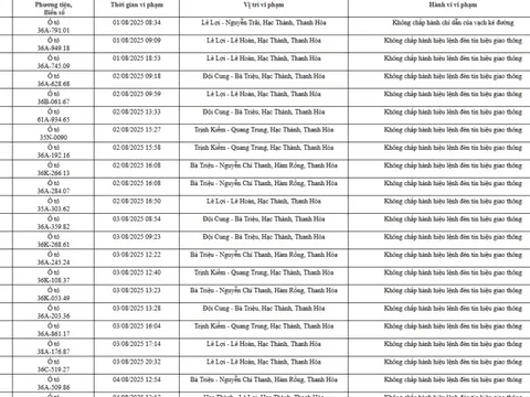 93 chủ xe máy, ô tô có biển số sau nhanh chóng nộp phạt nguội theo Nghị định 168