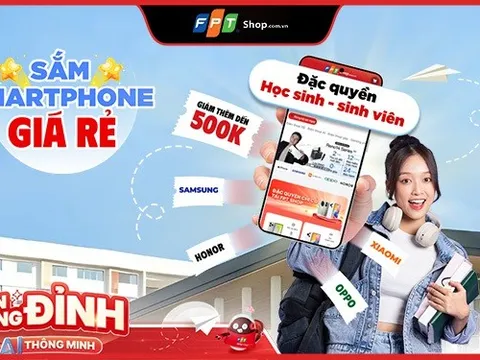 FPT Shop ưu đãi độc quyền mùa tựu trường: Giảm đến 500.000 đồng cho học sinh, sinh viên