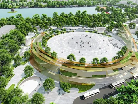 Hình ảnh phối cảnh quảng trường phía Đông hồ Hoàn Kiếm