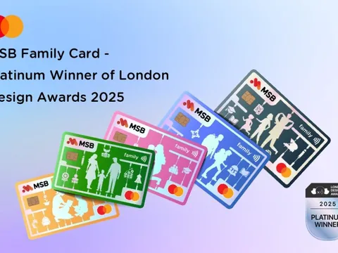 Thẻ MSB Mastercard Family được vinh danh tại London Design Awards 2025