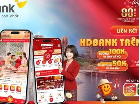 Nhiều ngân hàng tặng tiền, vàng cho khách liên kết tài khoản an sinh xã hội trên VNeID