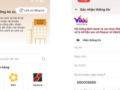 Hướng dẫn liên kết tài khoản an sinh xã hội với Vikki Bank: Cơ hội trúng vàng nhẫn và vàng miếng
