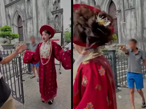 Clip Ngân 98 bị đuổi khỏi Nhà thờ Lớn Hà Nội: Công an vào cuộc xác minh