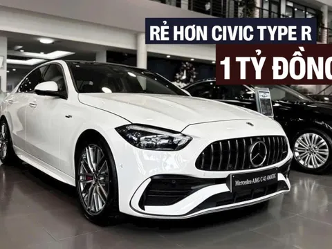 Mercedes-AMG C 43 giảm giá kỷ lục còn dưới 2 tỷ đồng tại đại lý: Máy khủng nhưng 'rẻ' ngang bản thường, gián tiếp làm khó Civic Type R