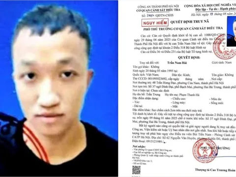 Truy nã Trần Nam Hải sinh năm 1995