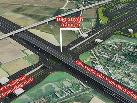Chỉ 10 ngày nữa, siêu nút giao 3 tầng giúp kết nối 2 tuyến cao tốc trị giá 94.000 tỷ sẽ được hoàn thành, từ Ninh Bình đến Hà Nội thêm thuận lợi