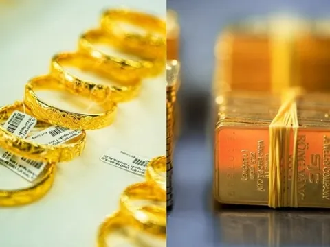 Giá vàng đồng loạt giảm rất mạnh