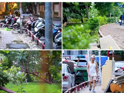 Cảnh hoang tàn, xuống cấp tại vườn hoa 52 tỷ ở Hà Nội