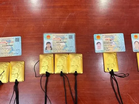 Triệt phá đường dây vận chuyển vàng miếng từ Trung Quốc vào Việt Nam