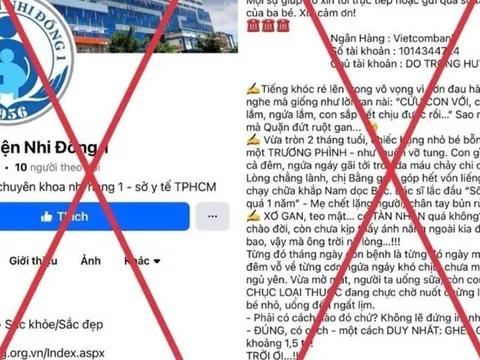 1 bệnh viện ở TP HCM phát cảnh báo liên quan chủ tài khoản có tên "DO TRONG HUY"