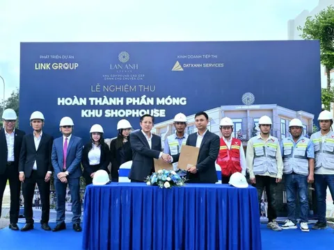 Lan Anh Avenue: Khẳng định uy tín từ lễ nghiệm thu phần móng Shophouse