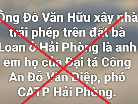 Bác tin người xây nhà trên đất người khác là họ hàng của PGĐ Công an Hải Phòng