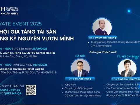 NHSV ra mắt Hội thảo: Cơ hội gia tăng tài sản trong kỷ nguyên vươn mình