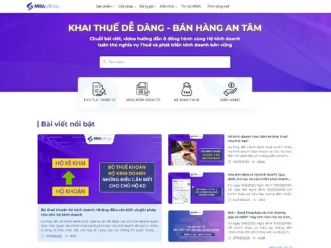 MISA ra mắt Kho tri thức: “Khai thuế dễ dàng – Bán hàng an tâm”