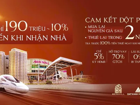 Tecco Benhill bảo chứng đầu tư: Cam kết thuê và mua lại sau 2 năm