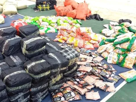 Phát hiện xe khách chở 3 tấn thực phẩm đông lạnh không rõ nguồn gốc